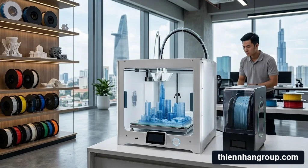 Hình ảnh tổng quan giải đáp độ ẩm ảnh hưởng in 3d như thế nào tại xưởng.