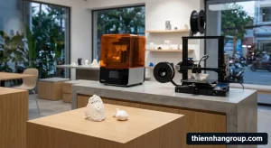 Hình ảnh tổng quan minh họa độ phân giải máy in 3d là gì tại showroom Thiên Nhân Group.