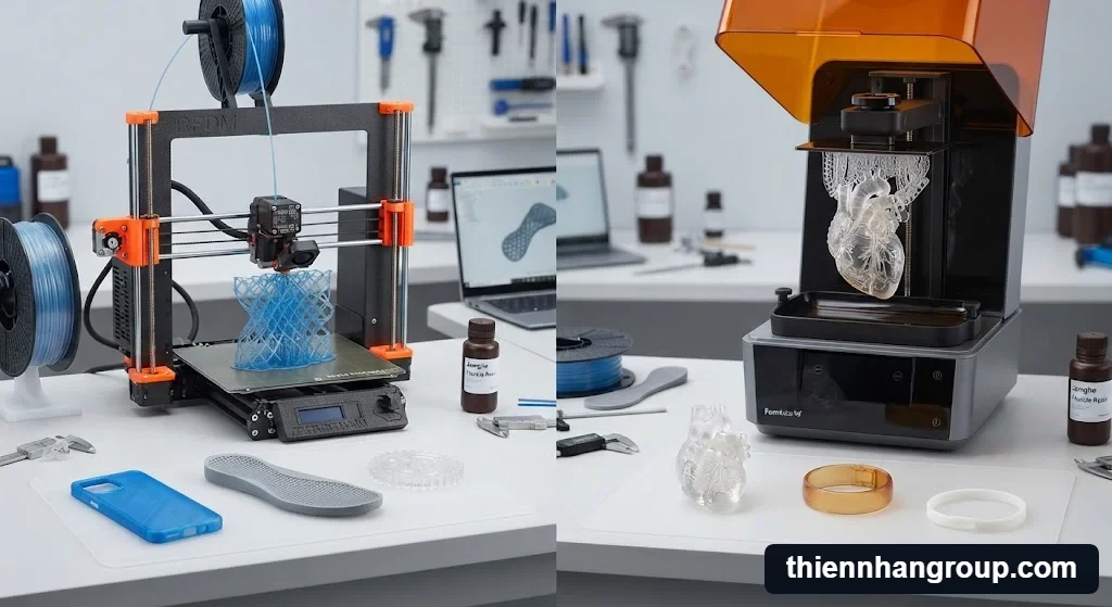 Minh họa công nghệ kỹ thuật của máy in 3d có in được đồ mềm không chi tiết