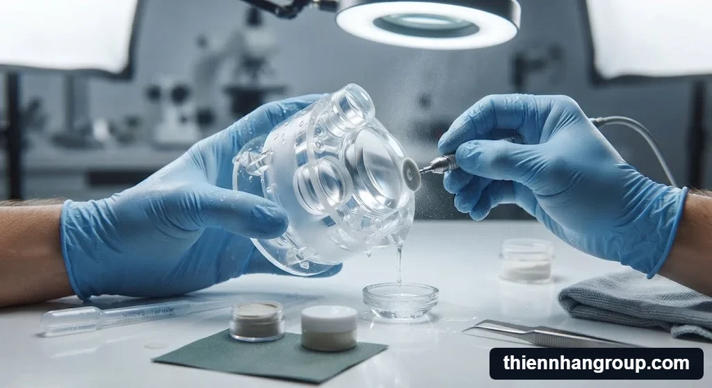 Quy trình xử lý hậu kỳ đánh bóng cho sản phẩm của máy in 3d có in được đồ trong suốt không.
