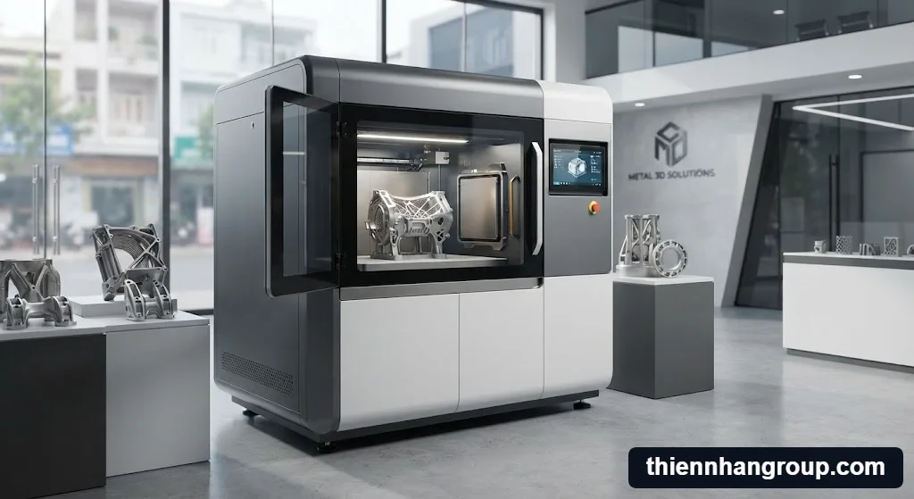 Máy in 3d có in được kim loại không hiển thị toàn cảnh trong showroom hiện đại tại TP.HCM