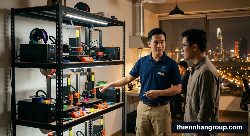 Chuyên gia tư vấn giải pháp an toàn cho máy in 3d có nên chạy qua đêm không.