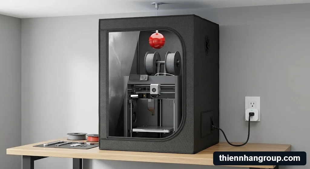 Thiết lập hệ thống bảo vệ nhằm phòng ngừa máy in 3d có nguy cơ cháy không.