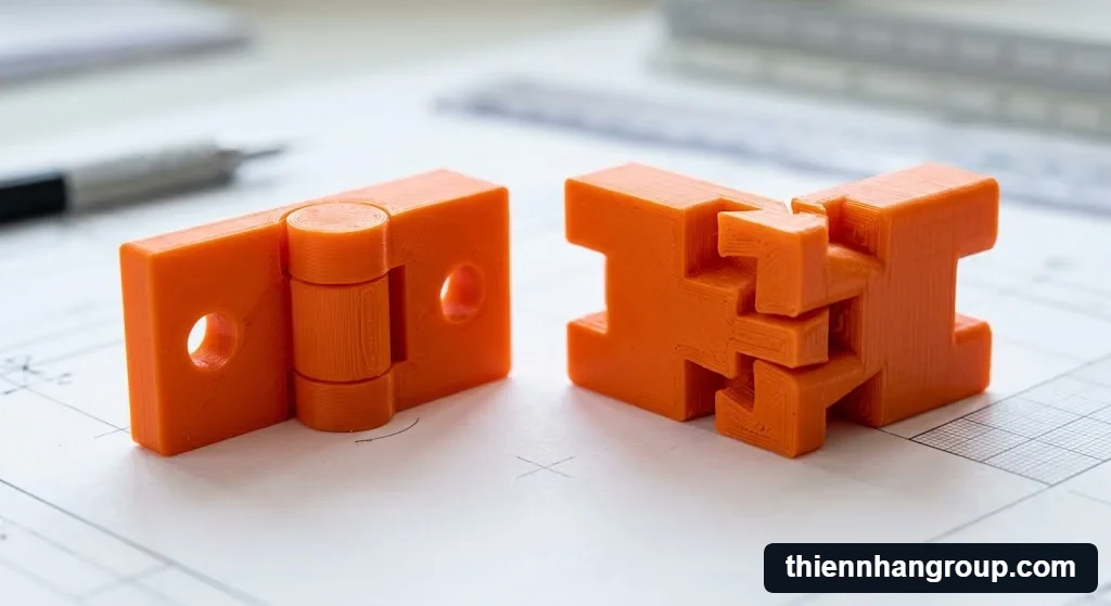 Dùng ngàm nối để máy in 3d có thể in chi tiết lớn hơn khổ máy không