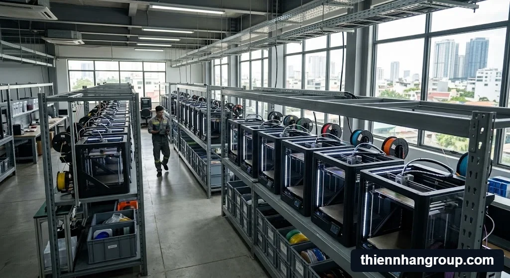 Đầu tư xưởng in dịch vụ giúp khách nhận ra giá trị máy in 3d corexy là gì.