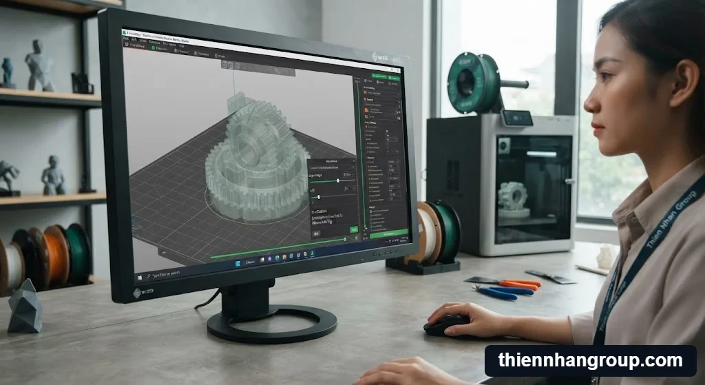Phân tích thông số cắt lớp máy in 3d in một sản phẩm mất bao lâu