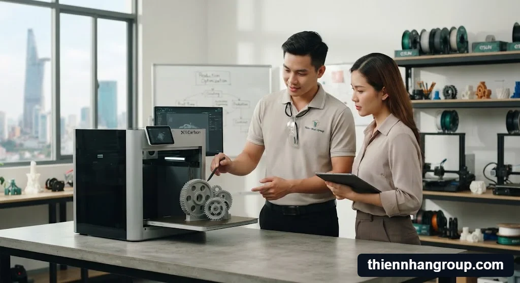 Kỹ thuật viên tư vấn giải pháp máy in 3d in một sản phẩm mất bao lâu
