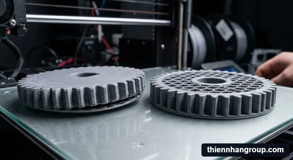 Phân tích rủi ro cong vênh nhiệt để quyết định mô hình 3d nên đặc hay rỗng.