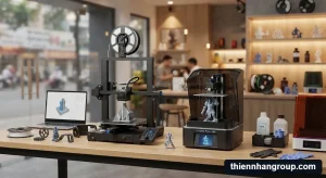 Ảnh đại diện bài viết tư vấn người mới nên chọn fdm hay resin tại showroom thiết bị in 3D chuyên nghiệp.