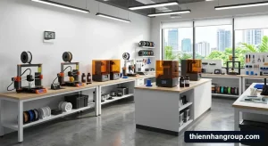 Hình ảnh tổng quan giải đáp nhiệt độ phòng ảnh hưởng máy in 3d không tại xưởng chuyên nghiệp.