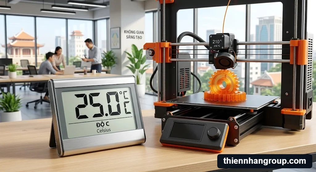 Bảng đo nhiệt độ lý tưởng giải quyết vấn đề nhiệt độ phòng ảnh hưởng máy in 3d không.