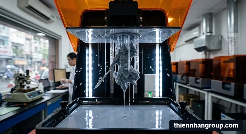 Tốc độ in thực tế 150mm/h minh chứng cho khái niệm resin high speed là gì.