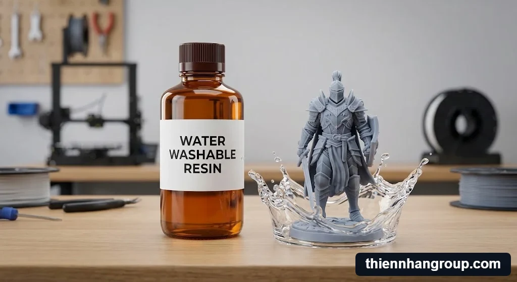 Hình ảnh tổng quan giải đáp resin water washable là gì và các ứng dụng trong in 3D.